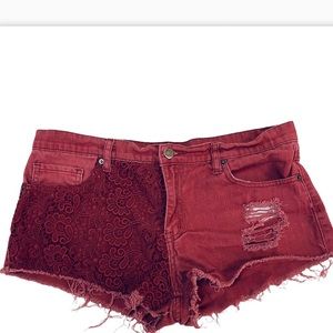 Forever 21 shorts burgandy  size 30